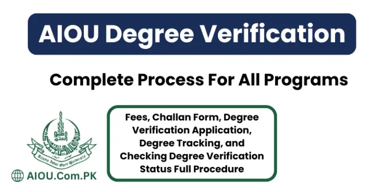 AIOU Degree Verification Complete Details